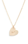 Set & Stones Sophia Initial Heart Pendant Necklace In Gold/j