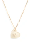 Set & Stones Sophia Initial Heart Pendant Necklace In Gold/k