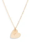 Set & Stones Sophia Initial Heart Pendant Necklace In Gold/l