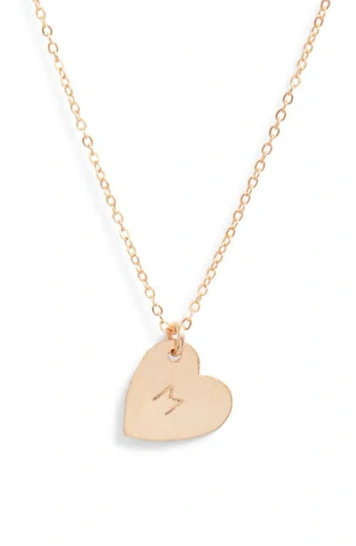 Set & Stones Sophia Initial Heart Pendant Necklace In Gold/m