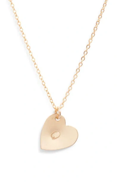 Set & Stones Sophia Initial Heart Pendant Necklace In Gold/q