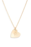 Set & Stones Sophia Initial Heart Pendant Necklace In Gold/r