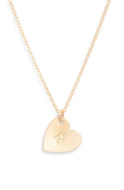 Set & Stones Sophia Initial Heart Pendant Necklace In Gold/r