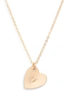 Set & Stones Sophia Initial Heart Pendant Necklace In Gold/u