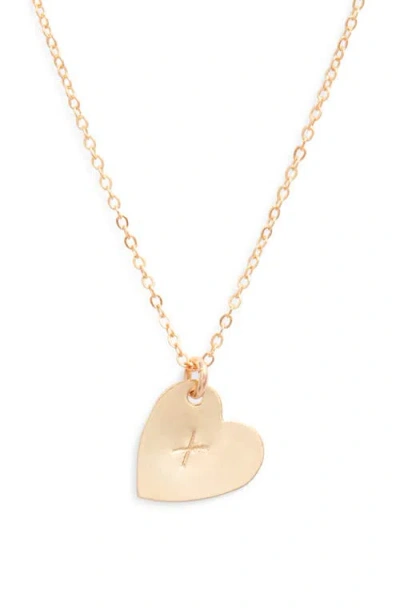 Set & Stones Sophia Initial Heart Pendant Necklace In Gold/x