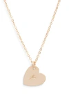 Set & Stones Sophia Initial Heart Pendant Necklace In Gold/y