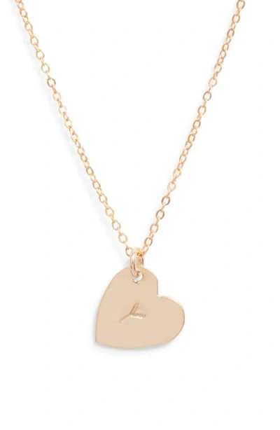 Set & Stones Sophia Initial Heart Pendant Necklace In Gold/y