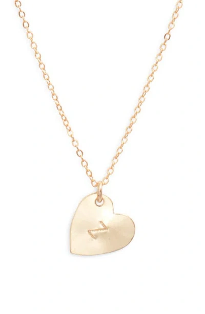 Set & Stones Sophia Initial Heart Pendant Necklace In Gold/z