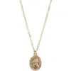 Set & Stones St. Christopher Charm Necklace In Gold