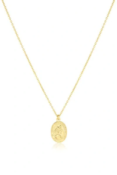 Set & Stones St. Christopher Charm Necklace In Purple