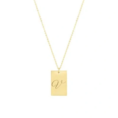 Set & Stones Stella Initial Necklace In Blue