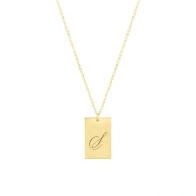 Set & Stones Stella Initial Necklace In Brown