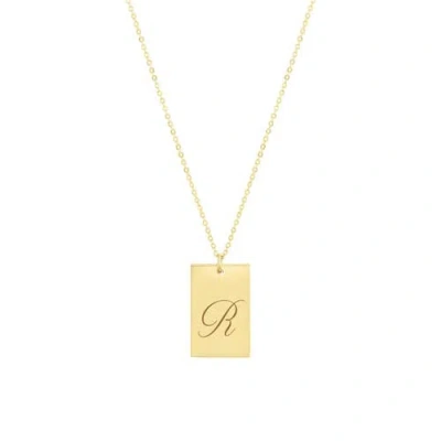 Set & Stones Stella Initial Necklace In Gray