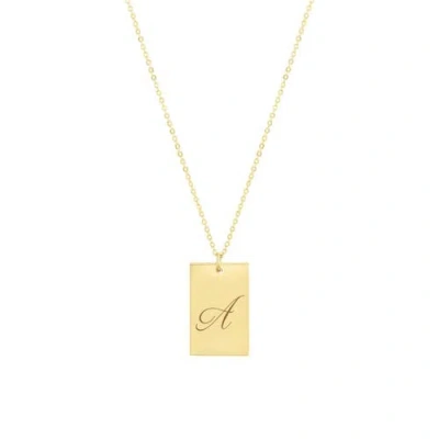 Set & Stones Stella Initial Necklace In Green