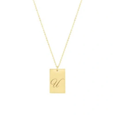 Set & Stones Stella Initial Necklace In Metallic