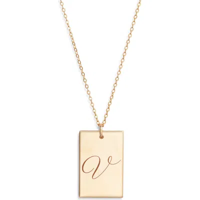 Set & Stones Stella Initial Pendant Necklace In Gold