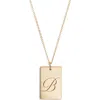 Set & Stones Stella Initial Pendant Necklace In Gold