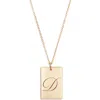 Set & Stones Stella Initial Pendant Necklace In Gold