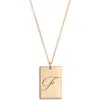 Set & Stones Stella Initial Pendant Necklace In Gold/f