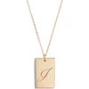 Set & Stones Stella Initial Pendant Necklace In Gold