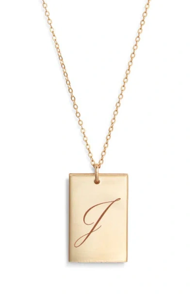 Set & Stones Stella Initial Pendant Necklace In Gold