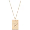 Set & Stones Stella Initial Pendant Necklace In Gold/l