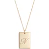 Set & Stones Stella Initial Pendant Necklace In Gold