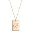 Set & Stones Stella Initial Pendant Necklace In Gold