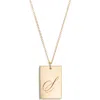 Set & Stones Stella Initial Pendant Necklace In Gold