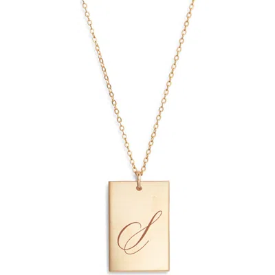 Set & Stones Stella Initial Pendant Necklace In Gold