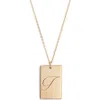 Set & Stones Stella Initial Pendant Necklace In Gold