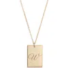 Set & Stones Stella Initial Pendant Necklace In Burgundy