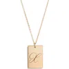 Set & Stones Stella Initial Pendant Necklace In Gold