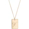 Set & Stones Stella Initial Pendant Necklace In Gold