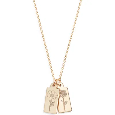 Set & Stones Tawney Birth Flower Necklace In Gold