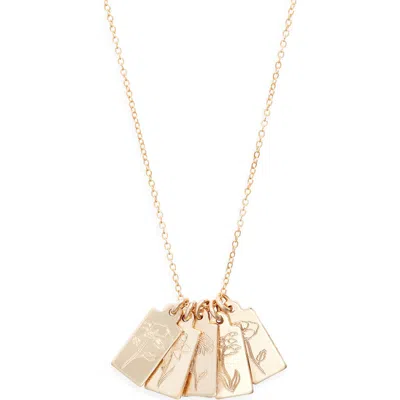 Set & Stones Tawney Birth Flower Necklace In Gold