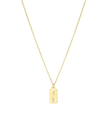 Set & Stones Tawney Birth Flower Necklace In Transparent