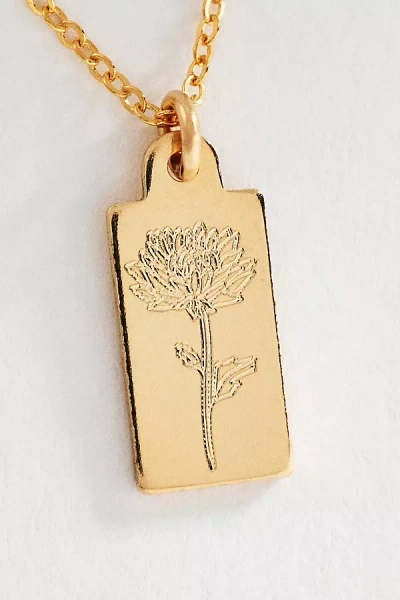 Set & Stones Tawney Birth Flower Necklace In Gold