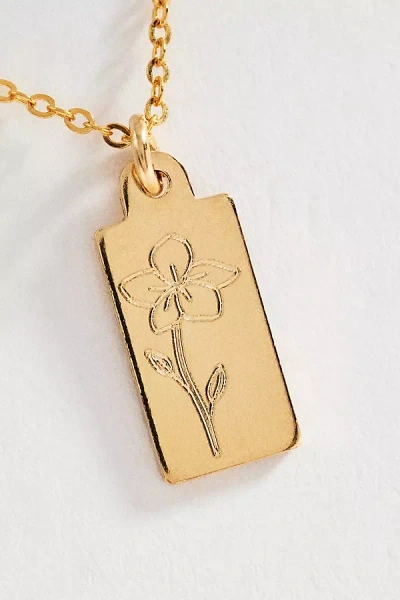 Set & Stones Tawney Birth Flower Necklace In Gold