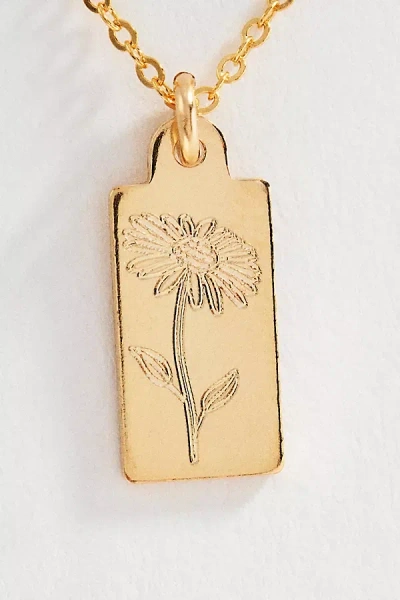 Set & Stones Tawney Birth Flower Necklace In Gold