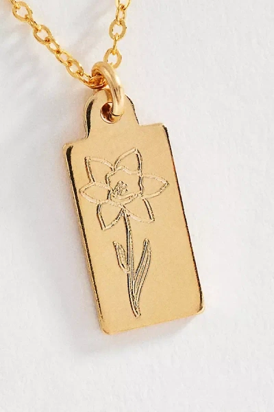 Set & Stones Tawney Birth Flower Necklace In Gold