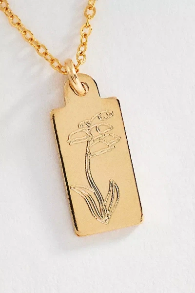 Set & Stones Tawney Birth Flower Necklace In Gold