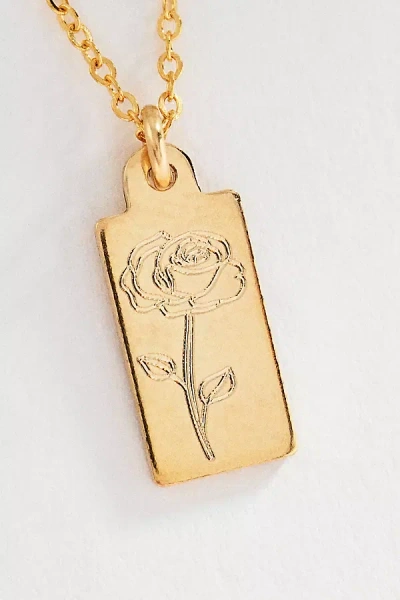 Set & Stones Tawney Birth Flower Necklace In Gold