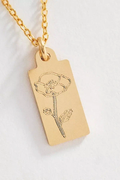 Set & Stones Tawney Birth Flower Necklace In Gold