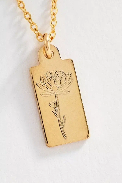 Set & Stones Tawney Birth Flower Necklace In Gold