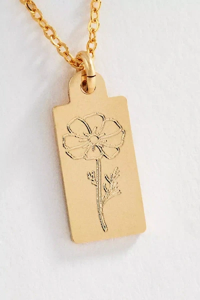 Set & Stones Tawney Birth Flower Necklace In Gold