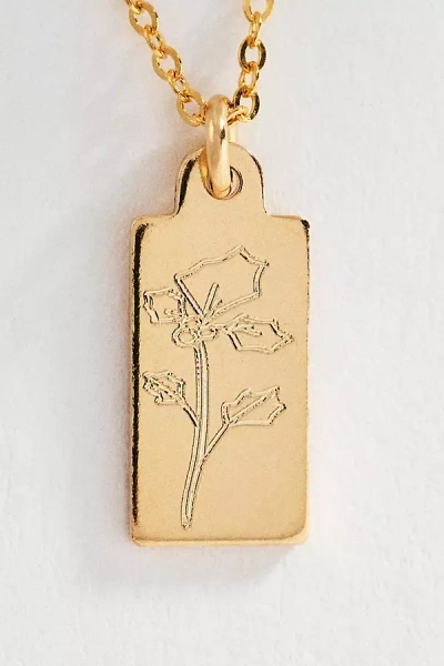 Set & Stones Tawney Birth Flower Necklace In Gold