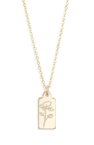 Set & Stones Tawney Birth Flower Pendant Necklace In Gold