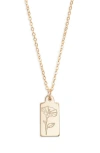Set & Stones Tawney Birth Flower Pendant Necklace In Gold