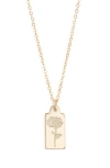Set & Stones Tawney Birth Flower Pendant Necklace In Gold